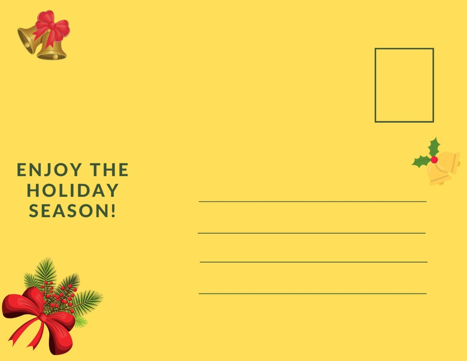 Free Printable Christmas Postcards Templates WHERE CREATIVITY FLOWS!